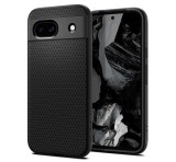 SPIGEN LIQUID AIR szilikon telefonvédő (ütésállóság, légpárnás sarok, rombusz) FEKETE Google Pixel 8a