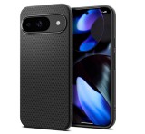 SPIGEN LIQUID AIR szilikon telefonvédő (ütésállóság, légpárnás sarok, rombusz) FEKETE Google Pixel 9 Pro, Pixel 9