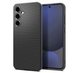 SPIGEN LIQUID AIR szilikon telefonvédő (ütésállóság, légpárnás sarok, rombusz) FEKETE Samsung Galaxy S24 FE 5G (SM-S721)