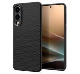 SPIGEN LIQUID AIR szilikon telefonvédő (ütésállóság, légpárnás sarok, rombusz) FEKETE Samsung Galaxy S25 Edge (SM-S937)