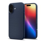 SPIGEN LIQUID AIR szilikon telefonvédő (ütésállóság, légpárnás sarok, rombusz) SÖTÉTKÉK Apple iPhone 17