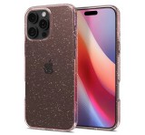 SPIGEN LIQUID CRYSTAL GLITTER szilikon telefonvédő (ütésállóság, légpárnás sarok, csillámporos) RÓZSASZÍN Apple iPhone 16 Pro