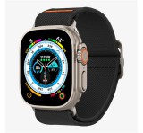 SPIGEN LITE FIT ULTRA pótszíj (egyedi méret, nagy, textil) FEKETE Apple Watch Series 1 42mm, Apple Watch Series 2 42mm, Apple Watch Series 3 42mm, Apple Watch Series 4 44mm, Apple Watch Series 5 44mm, Apple Watch Series 6 44mm, Apple Wa