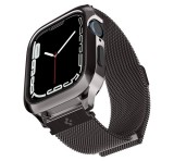 SPIGEN METAL FIT PRO fém óra keret (ütésállóság) FEKETE Apple Watch Series SE 44mm, Watch Series SE 2 44mm, Watch Series 6 44mm