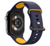 SPIGEN NANO POP pótszíj (egyedi méret, kicsi, matt, szilikon) SÖTÉTKÉK Apple Watch Series SE 2 40mm, Watch Series 2 42mm, Watch Series 2 38mm