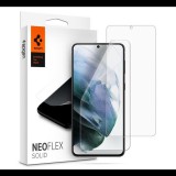 SPIGEN NEOFLEX SOLID képernyővédő fólia 2db (full screen, íves részre, öntapadó PET, nem visszaszedhető) ÁTLÁTSZÓ [Samsung Galaxy S21 (SM-G991) 5G] (AFL02549) - Kijelzővédő fólia