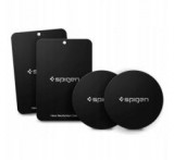 SPIGEN öntapadós fémlap 4db (mágneses autós tartóhoz ideális, kör/négyzet alakú) FEKETE000EP20342