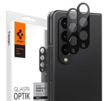 SPIGEN OPTIK kameravédő üveg 2db (lekerekített szél, karcálló, 9H) FEKETE Samsung Galaxy Z Fold4 5G (SM-F936)