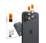 SPIGEN OPTIK PRO kameravédő üveg 2db (9H, csak lencse) FEKETE Apple iPhone 16 Plus