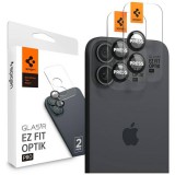 Spigen Optik.Tr Camera kamera lencse védő fólia fekete szegéllyel iPhone 16 Plus - 2 db