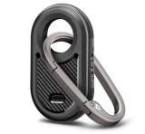 SPIGEN RUGGED ARMOR kulcstartó (ütésállóság, karabíner) Samsung SmartTag2 FEKETE
