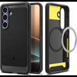Spigen Rugged Armor Mag Samsung Galaxy S25 MagSafe Tok - Fekete (SPN16614)