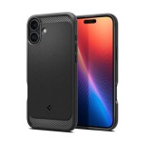 Spigen Rugged Armor MagFit Apple iPhone 16 tok, Matte Black, fekete ACS08214