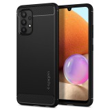 Spigen Rugged Armor - Samsung Galaxy A72 ütésálló tok - fekete