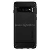 Spigen Rugged Armor Samsung Galaxy S10 szilikon hátlap tok fekete (605CS25800)