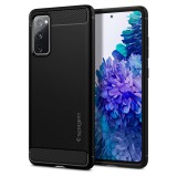 Spigen Rugged Armor - Samsung Galaxy S20 FE ütésálló tok - fekete