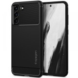 Spigen Rugged Armor - Samsung Galaxy S21 FE ütésálló tok - fekete