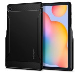 SPIGEN RUGGED ARMOR szilikon telefonvédő (ütésállóság, légpárnás sarok, karbon minta) FEKETE SamsungGalaxy Tab S6 Lite 10.4 LTE (SM-P619) 2022, Galaxy Tab S6 Lite 10.4 WIFI (SM-P613) 2022