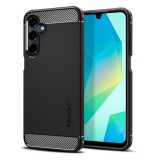 Spigen Samsung Galaxy A16 5G (SM-A166) rugged armor szilikon védő (ütésállóság, légpárnás sarok, karbon minta) fekete