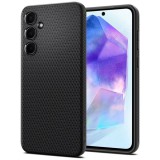 Spigen Samsung Galaxy A55 5G (SM-A556) liquid air szilikon telefonvédő (ütésállóság, légpárnás sarok, rombusz) fekete
