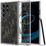 Spigen Samsung Galaxy S24 Ultra (SM-S928) ultra hybrid műanyag védő (ütésállóság, légpárnás keret, terep minta) átlátszó