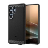 Spigen Samsung Galaxy S25 Ultra (SM-S938) rugged armor szilikon védő (ütésálló, karbon minta, magsafe) fekete