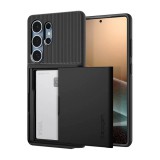 Spigen Samsung Galaxy S25 Ultra (SM-S938) Spigen slim armor cs szilikon védő (kártyatartó, ütésálló) fekete