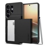 Spigen Samsung Galaxy S26 Ultra (SM-S948) slim armor cs (műanyag hátlap, kártyatartó, ütésálló, légpárnás sarok) fekete