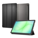 Spigen Samsung Galaxy Tab A11 Plus LTE (SM-X236)  smart fold tok álló, bőr hatású (aktív flip, trifold,) fekete
