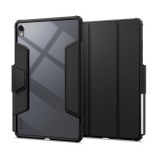 Spigen Samsung Galaxy Tab S11 5G (SM-X736B) air skin pro tok álló, eco bőr hatású (flip, ceruza tartó) fekete