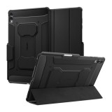 Spigen Samsung Galaxy Tab S11 Ultra 5G (SM-X936B) rugged armor pro tok álló (aktív flip, ütésálló, ceruza tartó) fekete