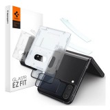 Spigen Samsung Galaxy Z Flip 4 (SM-F721) képernyővédő üveg 2db ( ujjlenyomatmentes, extra karcálló, színkiemelés) feket