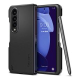SPIGEN Samsung Galaxy Z Fold 4 (SM-F936) thin fit telefonvédő (matt, ultravékony, kamera védelem, s pen tartó) fekete