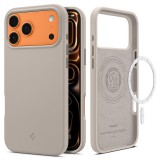 Spigen Silicone Fit Magfit Apple iPhone 17 Pro Max tok, MagSafe, Stone, szürke