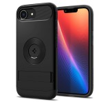 SPIGEN SLIM ARMOR MAG szilikon telefonvédő (műanyag hátlap, ütésállóság, légpárnás sarok, MagSafe) FEKETE Apple iPhone 16e