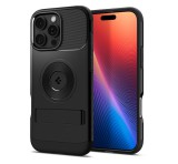 Spigen Slim Armor MagFit, Apple iPhone 16 Pro Max, MagSafe, Fekete, Műanyag, Mobiltelefon tok
