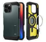 SPIGEN TOUGH ARMOR MAG műanyag telefonvédő (ütésállóság, MagSafe) SÖTÉTZÖLD Apple iPhone 16 Pro