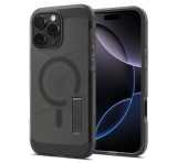 SPIGEN TOUGH ARMOR MAG T műanyag telefonvédő (ütésállóság, kitámasztó, MagSafe, matt) FEKETE Apple iPhone 16 Pro Max