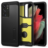 Spigen Tough Armor - Samsung Galaxy S21 Ultra ütésálló tok - fekete