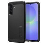 SPIGEN TOUGH ARMOR szilikon telefonvédő (ütésállóság, kitámasztó) FEKETE Samsung Galaxy A36 5G (SM-A366)