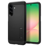 SPIGEN TOUGH ARMOR szilikon telefonvédő (ütésállóság, kitámasztó) FEKETE Samsung Galaxy A56 5G (SM-A566)