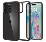 Spigen Ultra Hybrid, Apple iPhone 15 Pro, Fekete, Szilikon, Mobiltelefon tok