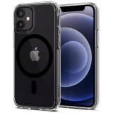 Spigen Ultra Hybrid Mag Apple iPhone 12 mini MagSafe tok átlátszó-fekete (ACS02629) (ACS02629) - Telefontok