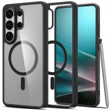 Spigen Ultra Hybrid MagFit Samsung Galaxy S26 Ultra tok, Matte Black, átlátszó-fekete