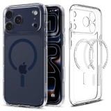 Spigen Ultra Hybrid MagSafe case for iPhone 17 Pro Clear Deep Blue ACS11111