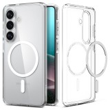 Spigen Ultra Hybrid MagSafe case for Samsung Galaxy S26 Clear White ACS10734