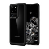 Spigen Ultra Hybrid műanyag védő (közepesen ütésálló, Samsung Galaxy S20 Ultra (SM-G988B) légpárnás keret) fekete