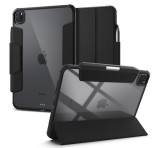 SPIGEN ULTRA HYBRID PRO tok álló, bőr hatású (FLIP, oldalra nyíló, TRIFOLD, asztali tartó, ceruza tartó) FEKETE Apple IPAD Pro 11 (2024)