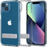 Spigen Ultra Hybrid "S" - iPhone 13 ütésálló tok kitámasztóval - átlátszó