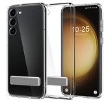 SPIGEN ULTRA HYBRID S műanyag telefonvédő (ütésállóság, légpárnás keret, kitámasztó) ÁTLÁTSZÓ Samsung Galaxy S23 (SM-S911)